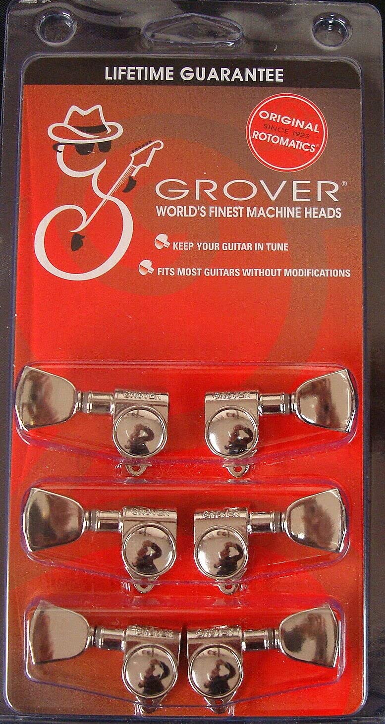 Grover Tuner/Machine Head - Grover, Rotomatic, 3/Side, 14:1, Nickel, Keystone - Image 2